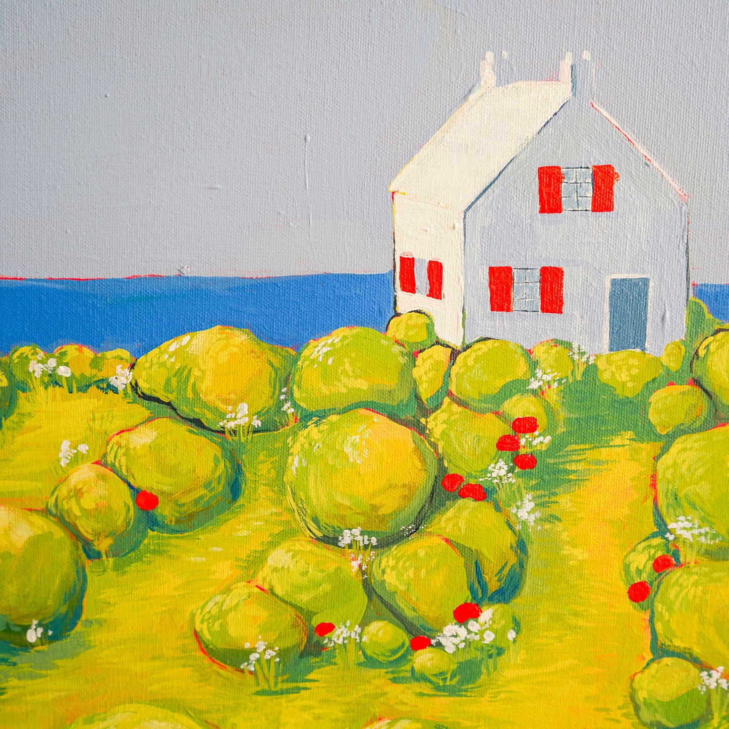 Original "Seaside Cottage" Acrylic on Canvas
