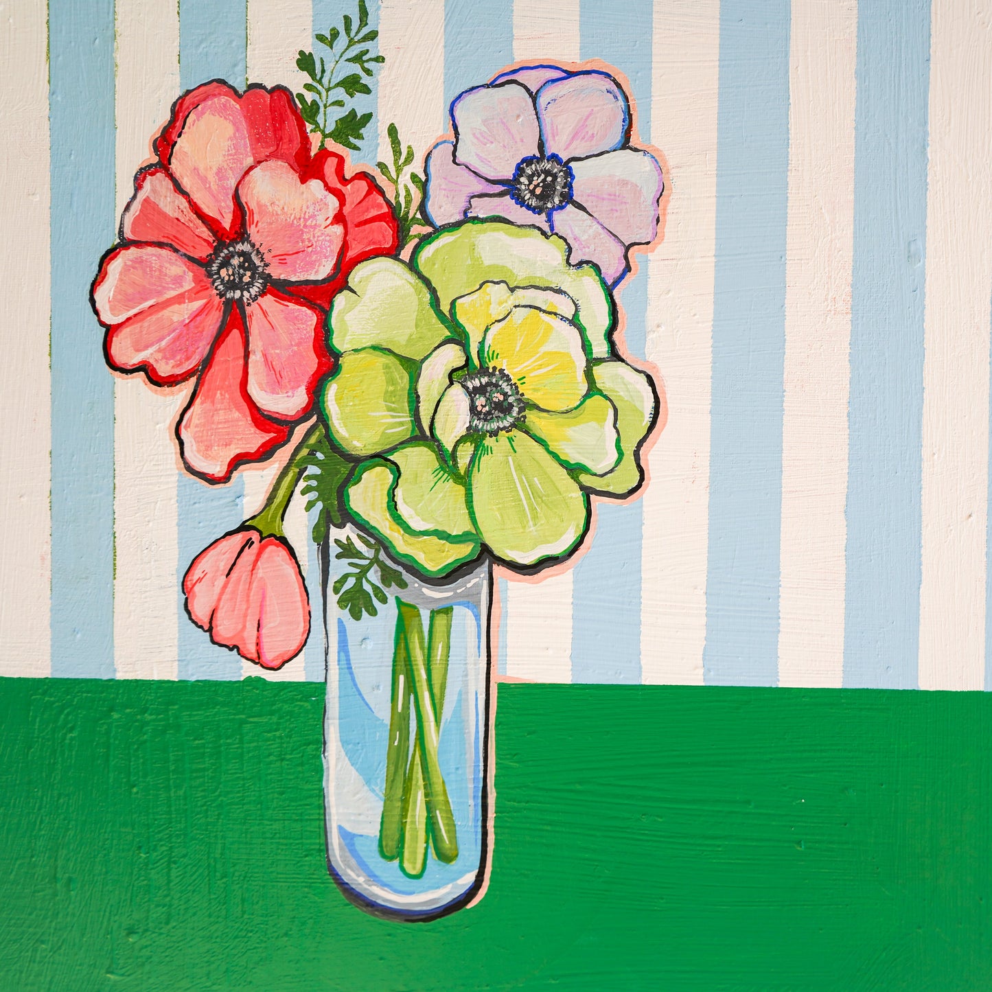 Original "Farmer's Market Florals" Acrylic on Canvas