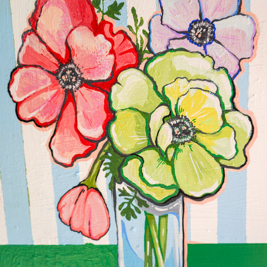 Original "Farmer's Market Florals" Acrylic on Canvas